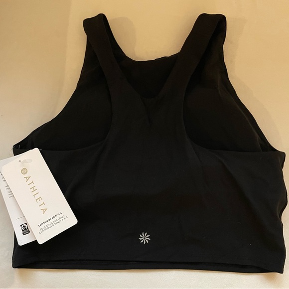 NWT ATHLETA Conscious Crop Top A-C in Black Size M - Picture 7 of 10